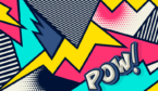 A picture of a comic with the word "pow"