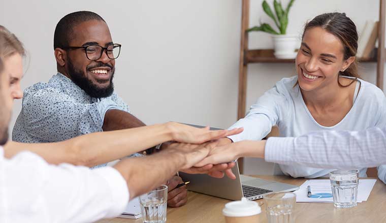 A picture of happy employees