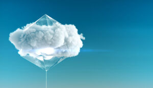 A photo of a crystal forming around the cloud