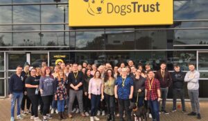 A group of people who work at the dogs trust call centre