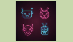 A picture of robot heads