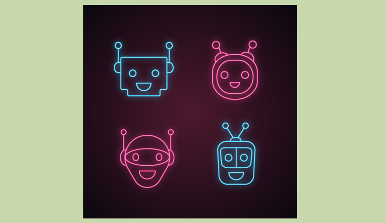 A picture of robot heads