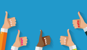 A picture of "thumbs up"