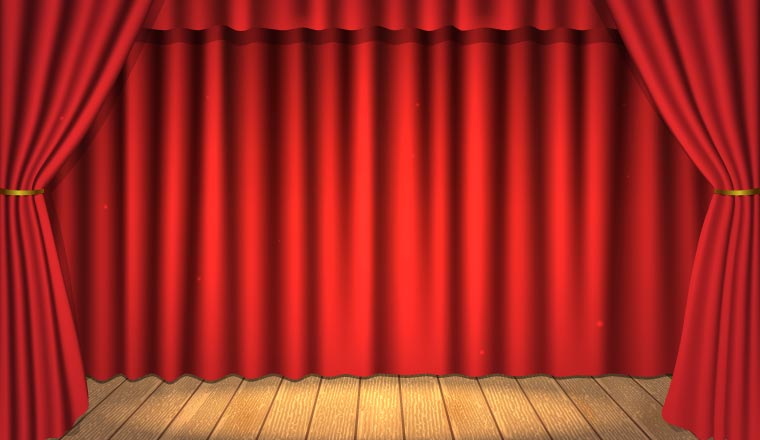 A picture of the centre stage in a theatre