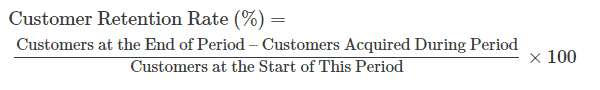 Formula for Customer Retention Rate