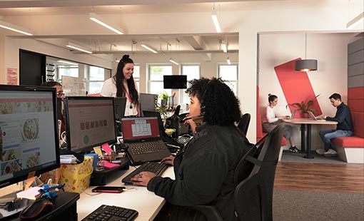 A photo of the Gousto contact centre floor