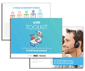 ICMI The road to agent experience maturity toolkit cover and inside pages