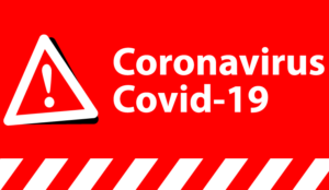 A picture of a Coronavirus warning sign
