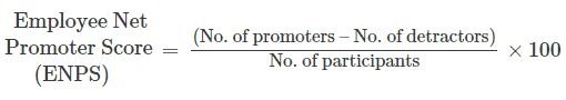 Employee Net Promoter Score Formula