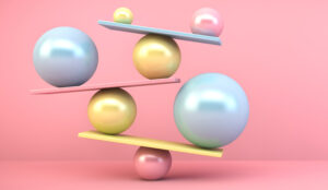 A picture of balancing balls