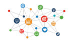 A picture of integrated icons for social media and networks