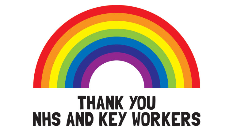 A picture of a rainbow for keyworkers