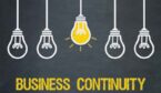A picture of light bulbs and the words business continuity