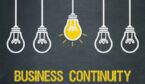 A picture of light bulbs and the words business continuity