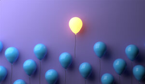 A picture of a glowing balloon