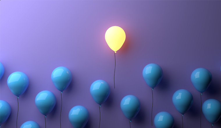 A picture of a glowing balloon