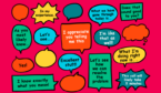 A picture of positive speech bubbles