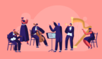 A picture of an orchestra