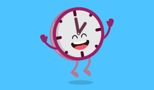A picture of a happy clock