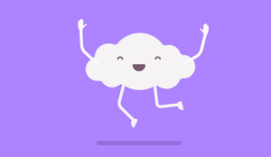 A picture of a happy cloud