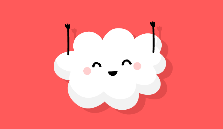 A picture of a jubilant cloud