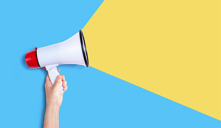 A photo of a megaphone