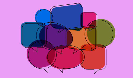 A picture of a cluster of speech bubbles