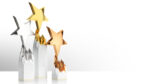 A picture of three star awards