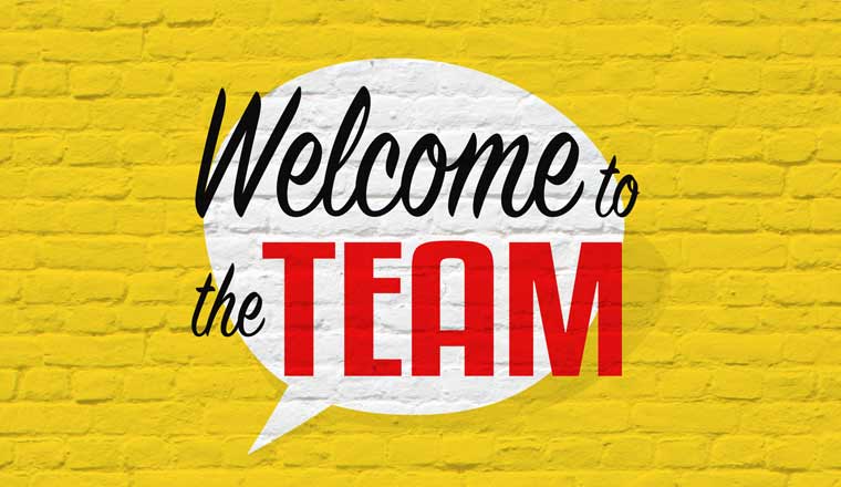 A picture of the words Welcome to the Team
