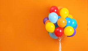A photo of a cluster of balloons