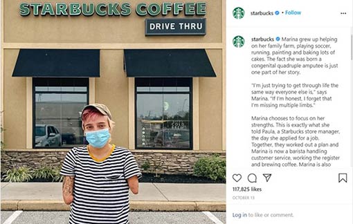 A photo of a Starbucks Instagram post