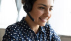 A picture of an agent wearing a headset