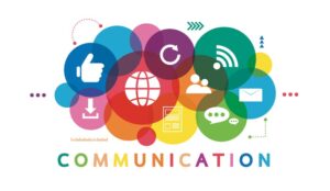 A picture of communication icons