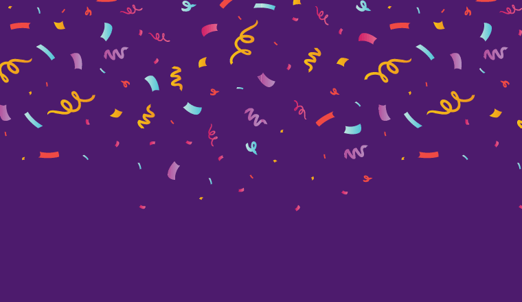 A picture of confetti