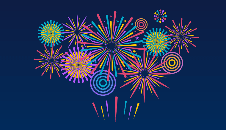 A picture of fireworks