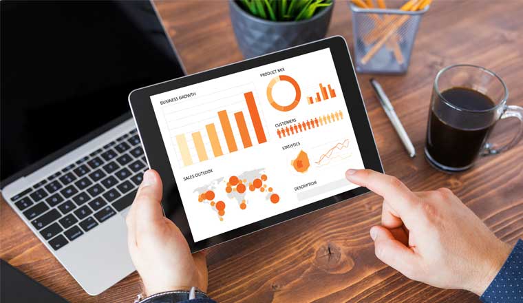 A picture of data analytics on a table device