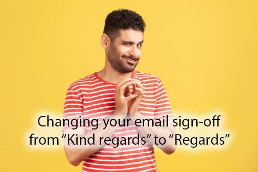 call centre meme about email signatures