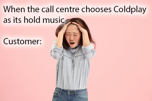 call centre meme about hold music