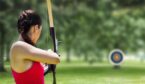 A picture of a person doing archery