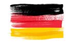 Germany colorful brush strokes painted flag