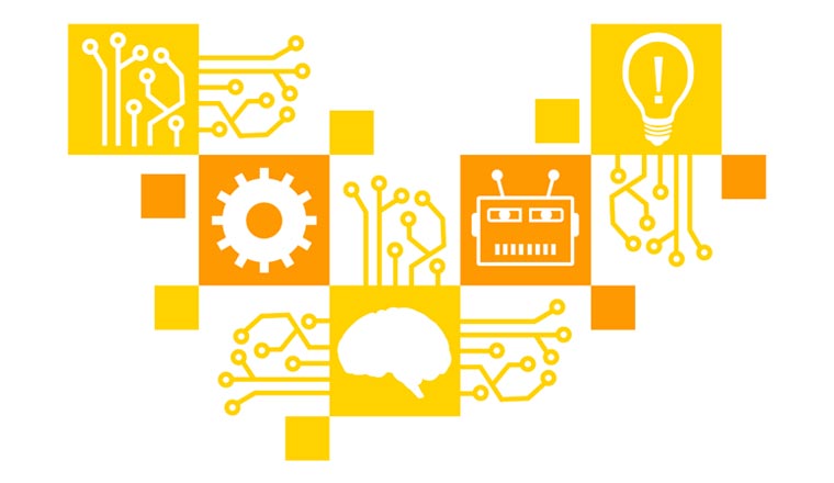 Yellow Orange Squares Symbols Circuit Elements