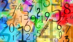 Colorful numbers background