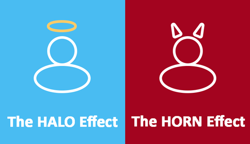 The halo and horn effect