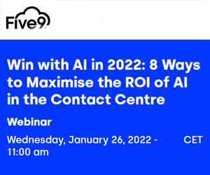 thumbnail advert promoting event Win with AI in 2022: 8 Ways to Maximise the ROI of AI in the Contact Centre – Webinar