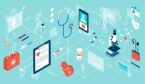 Healthcare illustration with icons