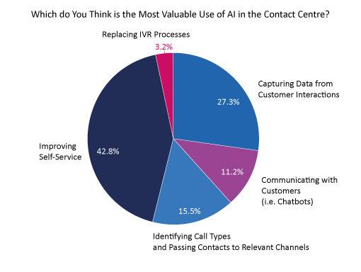 2021 Survey Graph Which do You Think is the Most Valuable Use of AI in the Contact Centre?