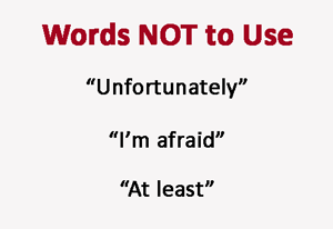 Words NOT to Use