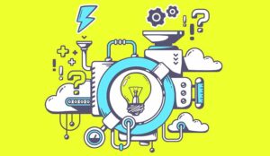 Illustration of funnel question concept