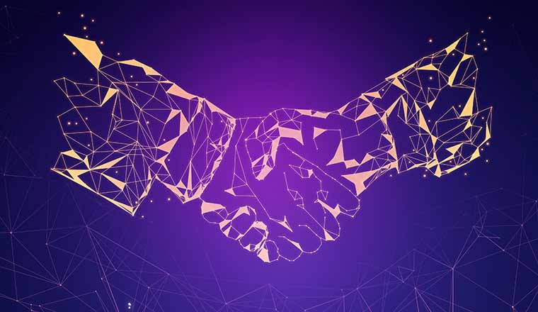 Partnership concept with handshake