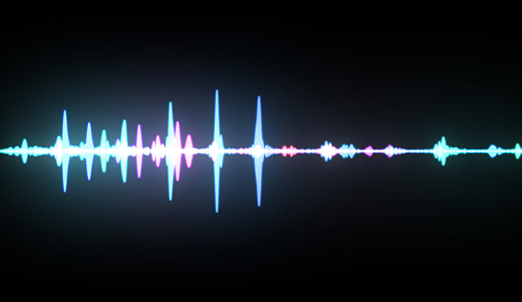 Multicolor waveform spectrum audio concept